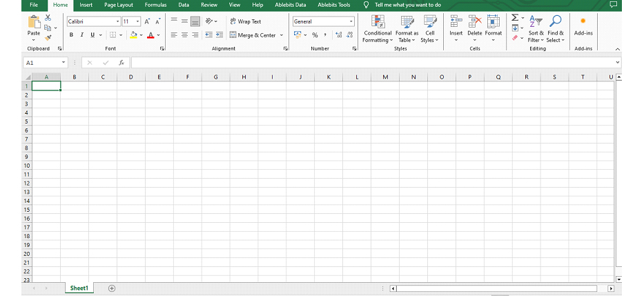 Excel sheet for shortcut keys