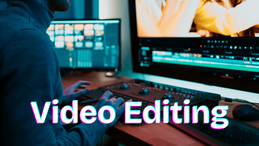 Video editing is the process of cutting, arranging, and enhancing video clips to create a final, polished video.