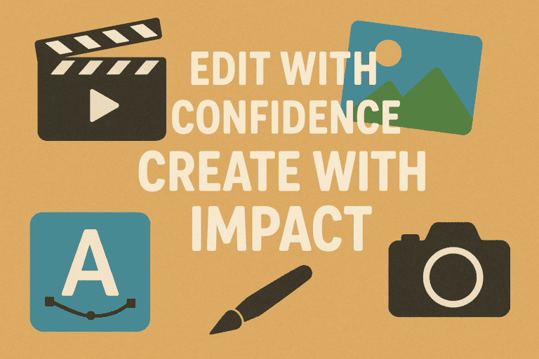 Edit with Confidence, Create with Impact creative editing illustration