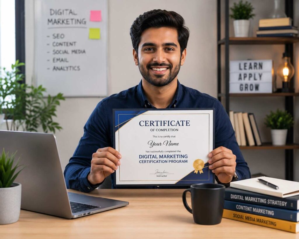 digital marketing course completion certificate