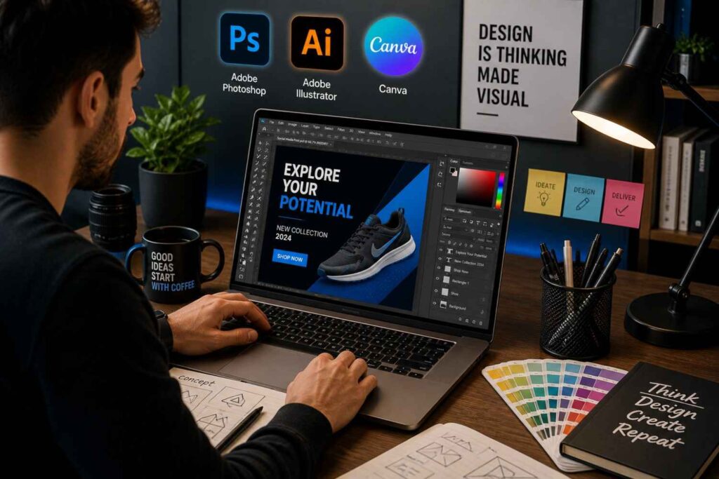 see what you will learn in graphic design courses near me
