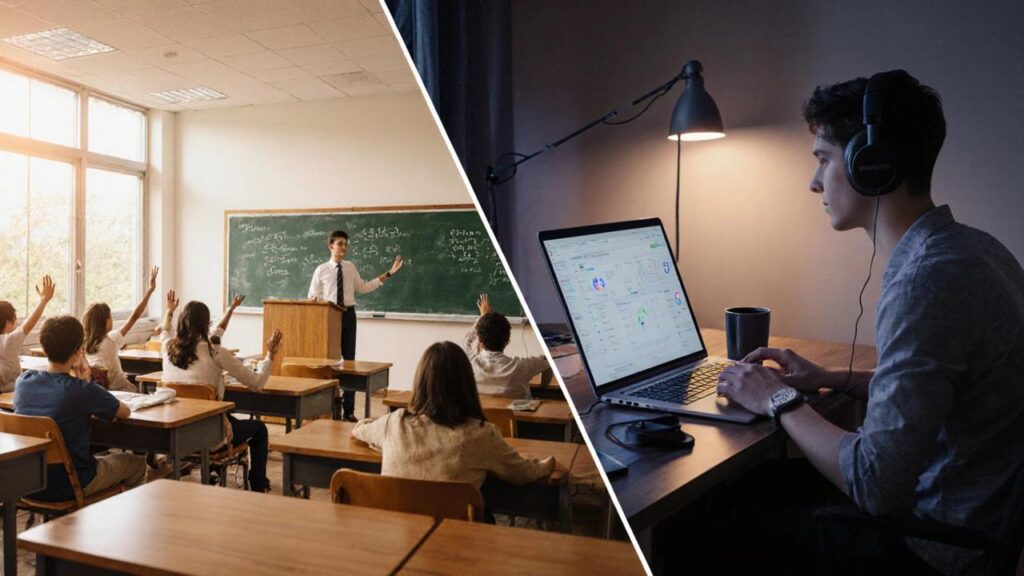 online learning vs offline learning