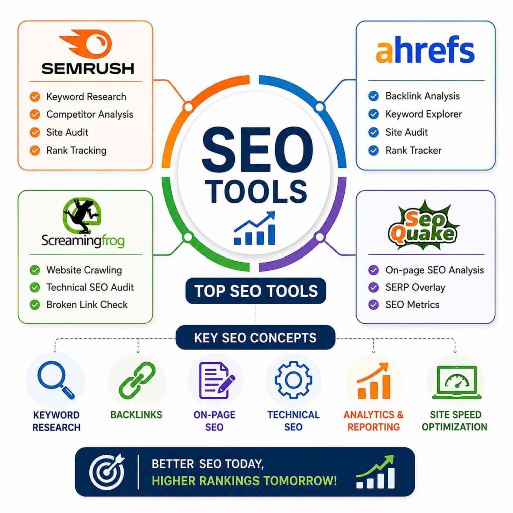 seo tools that are covered in the best seo course in delhi