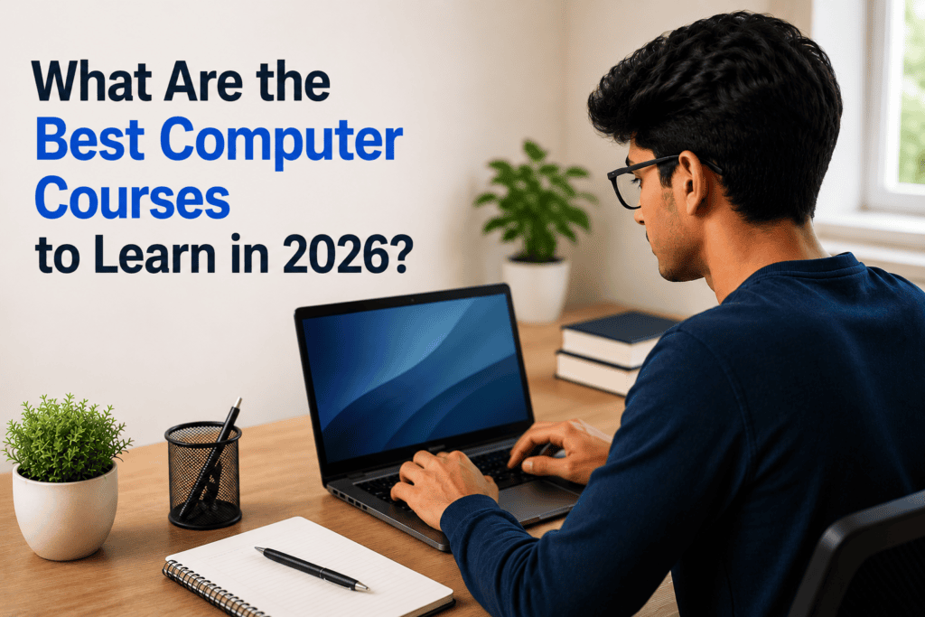 Person Best Computer Courses to Learn in 2026 on a laptop while exploring the best computer courses to learn in 2026