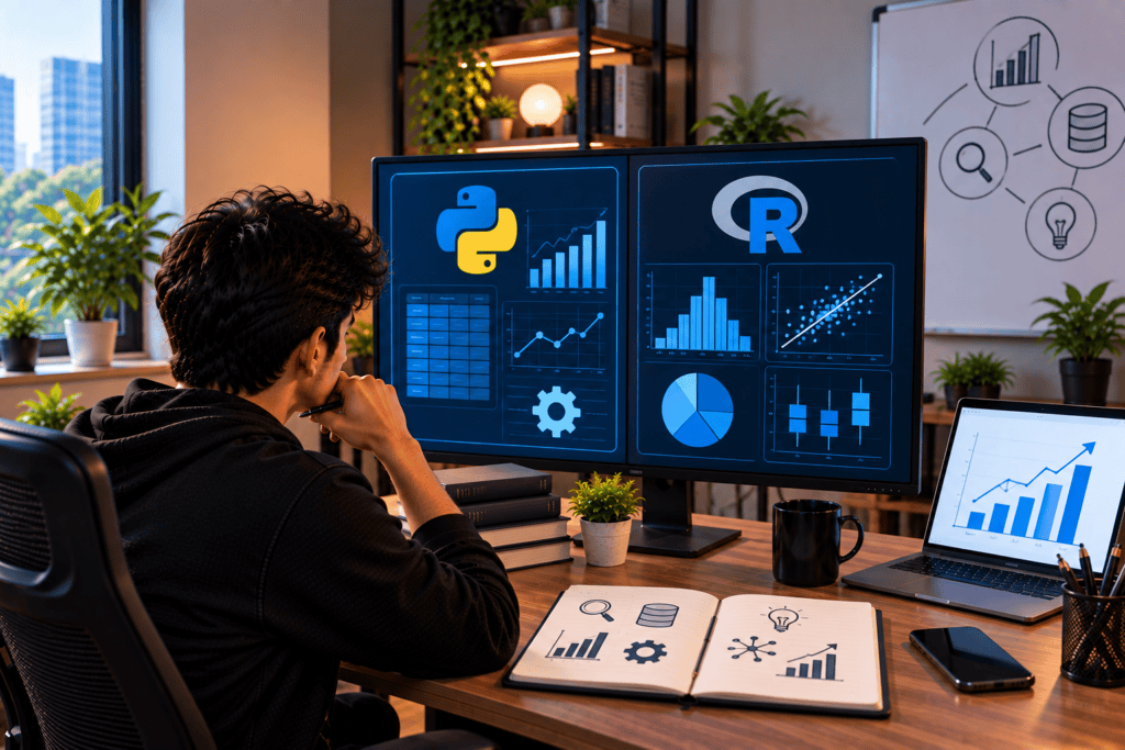 What Skills Are Needed for a Career in Data Analytics? A career in data analytics requires a combination of technical knowledge, analytical thinking, communication, and business understanding. Professionals need to work with information while also explaining what their findings mean. Beginners can develop these abilities through practical projects. Building dashboards, analysing datasets, writing SQL queries, and presenting insights can help create a job-ready experience.