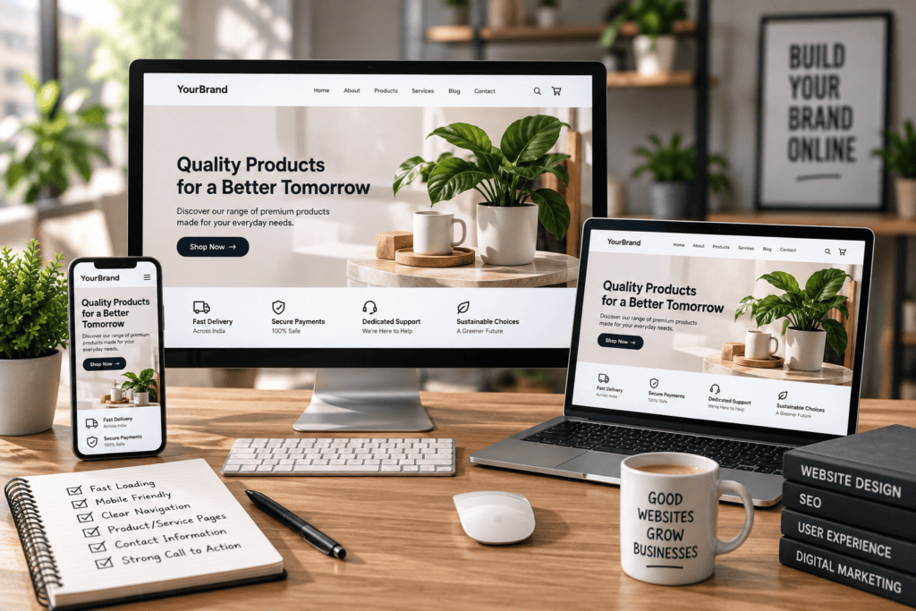 Build a Professional Business Website Your website is often the central destination for online customers. Make sure it loads quickly, works properly on mobile devices, has simple navigation, and clearly explains your products or services. A professional website should include accurate business information, useful service or product pages, strong calls to action, contact options, and relevant visuals. These elements can improve user experience and conversion opportunities.